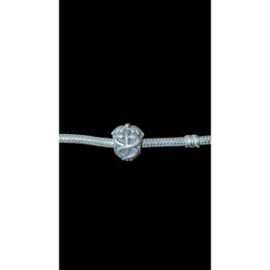 Authentic Pandora life saver sterling silver charm with gold tip
